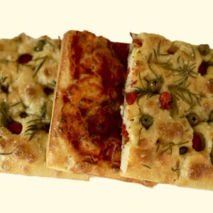 Focaccia van de plaat